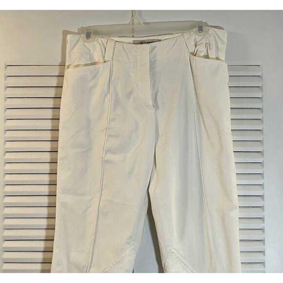 ETRO Ecru White Cotton Blend Pants‎ Size 42/ US Size 8 - Picture 2 of 16